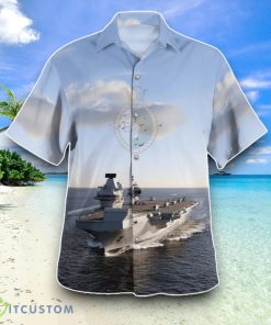 Royal Navy HMS Queen Elizabeth (R08) Hawaiian Shirt Special Edition Aloha Shirt 3 Royal Navy HMS Queen Elizabeth (R08) Hawaiian Shirt Special Edition Aloha Shirt Product Photo 2