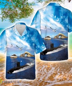 Royal Navy HMS Tireless (S88) Hawaiian Shirt 3D Printed Button Shirt Product Photo 1