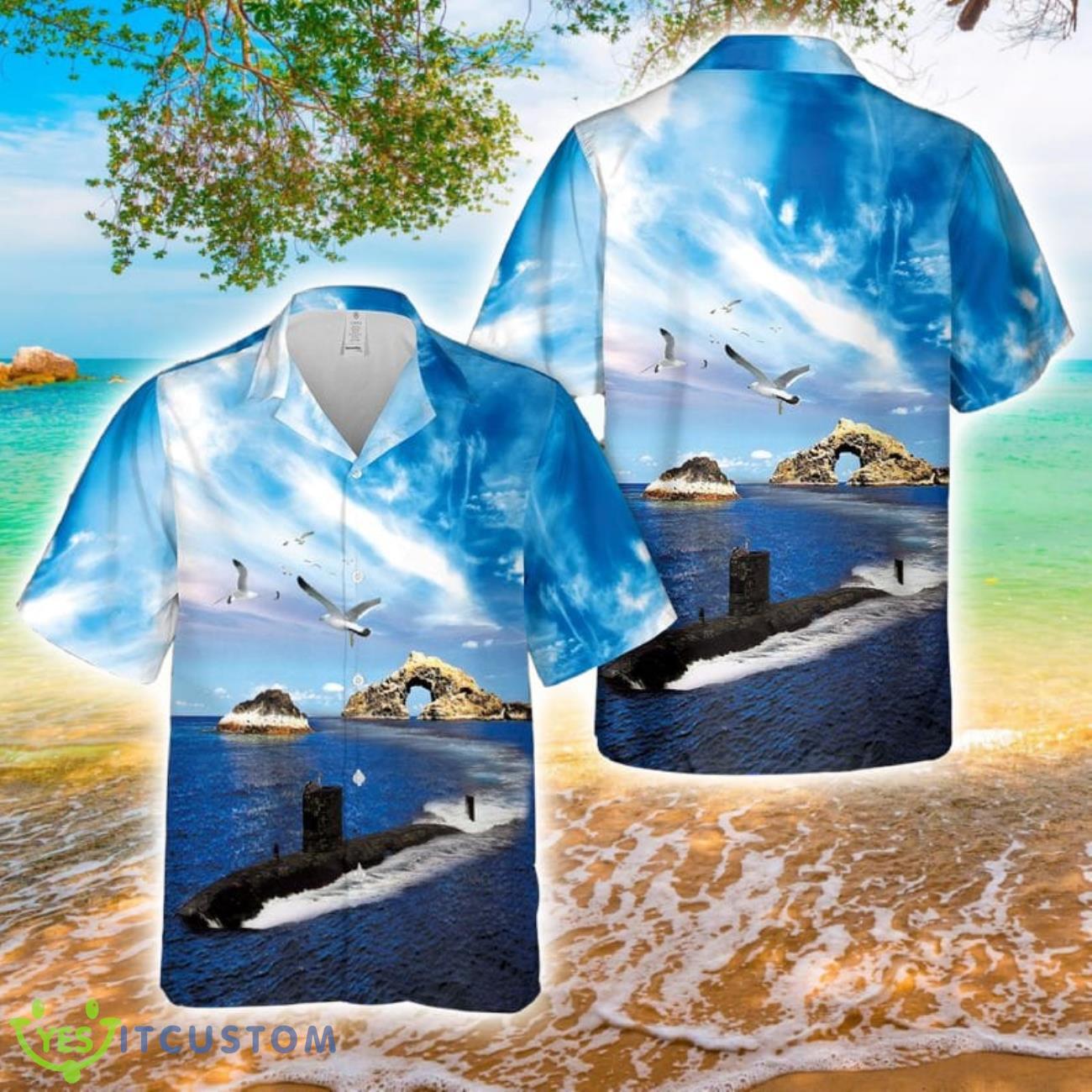 Royal Navy HMS Tireless (S88) Hawaiian Shirt 3D Printed Button Shirt 2 Royal Navy HMS Tireless (S88) Hawaiian Shirt 3D Printed Button Shirt Product Photo 1