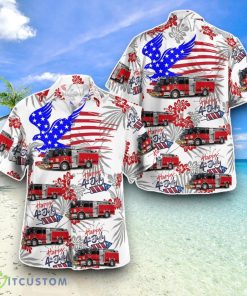 Schaumburg, Illinois, Schaumburg Fire Department, 4th Of July Hawaiian Shirt Special Edition Aloha Shirt Product Photo 1