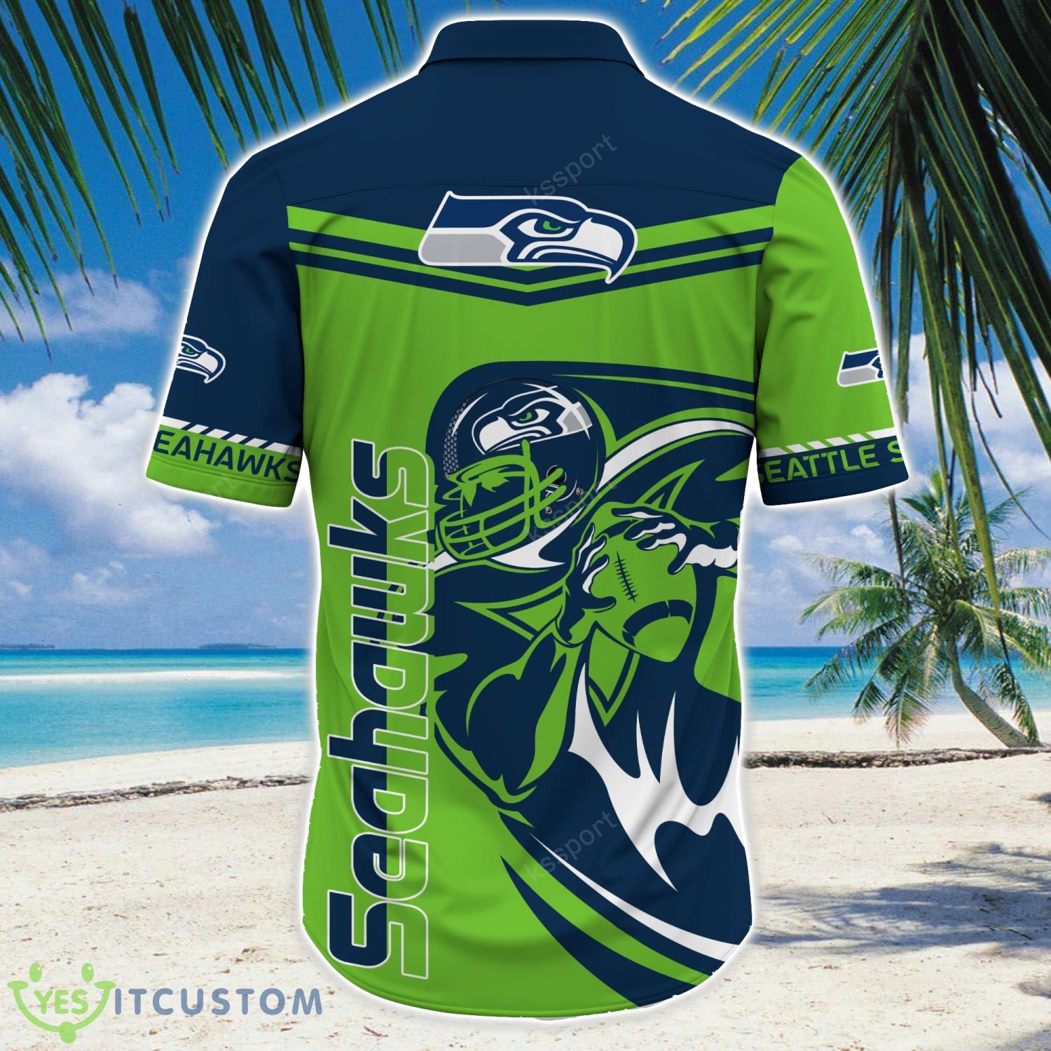 Seattle Seahawks NFL Hawaiian Shirt Hot Trending Summer Gift 7 Seattle Seahawks NFL Hawaiian Shirt Hot Trending Summer Gift Product Photo 2