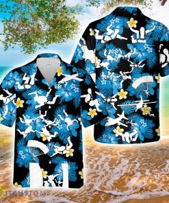 Sky Divers silhouette 3D Printed Aloha Hawaiian Shirt Product Photo 1