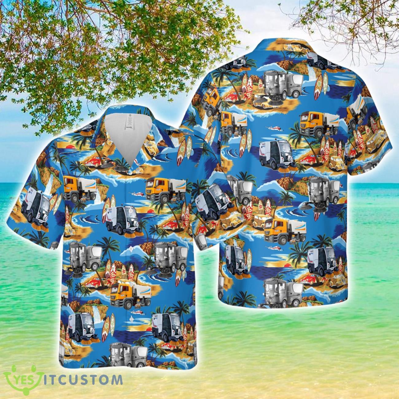Street Sweeper Cleaner Vehicle Hawaiian Shirt Beach Holiday 2 Street Sweeper Cleaner Vehicle Hawaiian Shirt Beach Holiday Product Photo 1