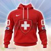 Swiss Ice Hockey Personalized Red Kits Hoodie 3D All Over Print Classic Style Best Gift Product Photo 1
