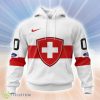 Swiss Ice Hockey Personalized White Kits Hoodie 3D All Over Print Classic Style Best Gift Product Photo 1