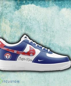 Texas Rangers Trendy Air Force 1 Shoes For Men Women Gift AF1 Sneaker Custom Name - Texas Rangers MLB AF1 Sneakers Custom Name for Fans_2