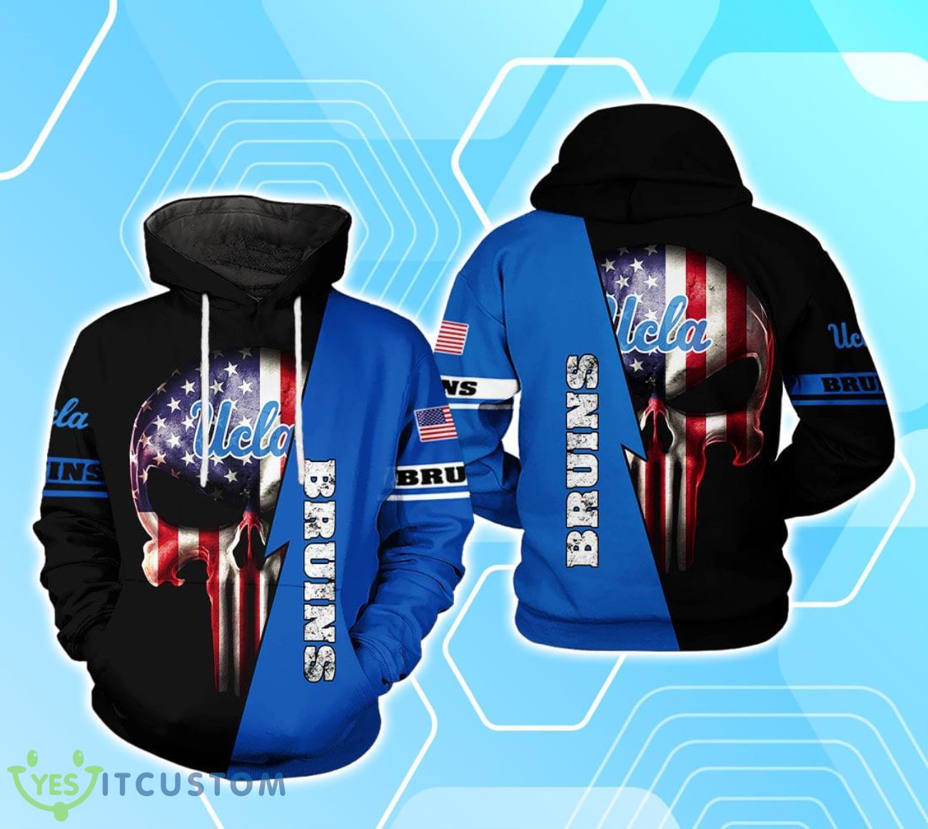 Ucla Bruins NCAA US Flag Skull 3D Hoodie For Men Women 2 Ucla Bruins NCAA US Flag Skull 3D Hoodie For Men Women Product Photo 1