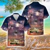 US Army M1 Abrams Main Battle Tank and a AH-64 Attack helicopter Firework Tropical Hawaiian Shirt Aloha Summer Shirt Product Photo 1