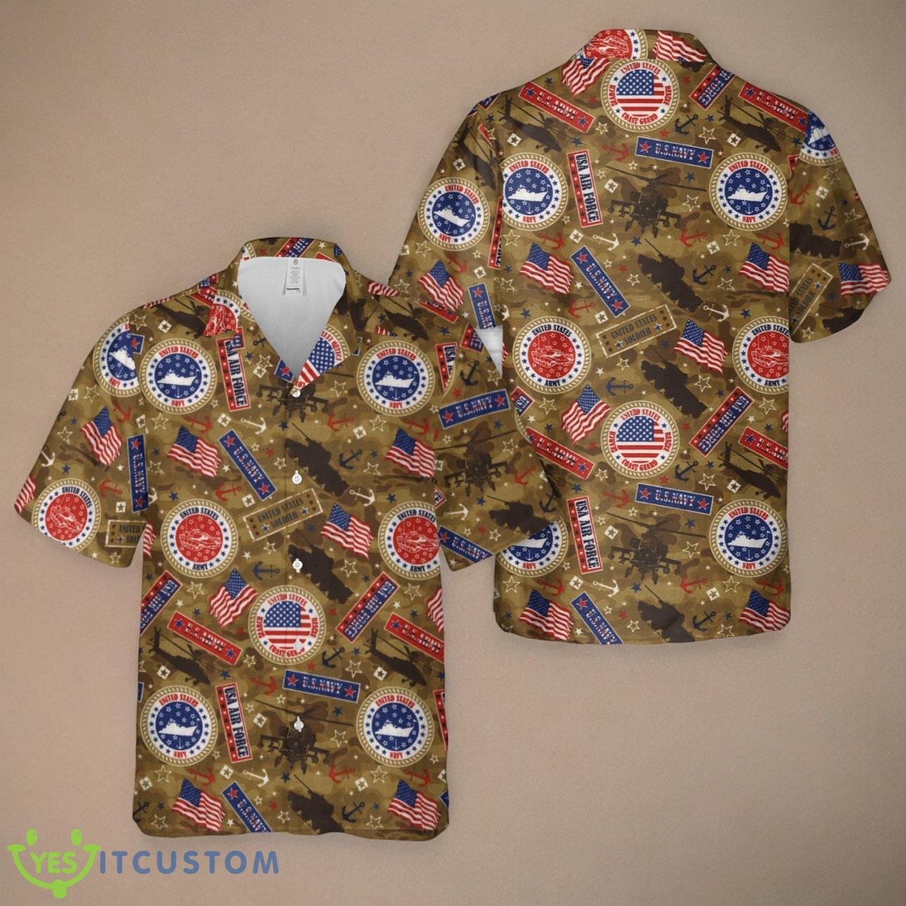 US Military Hawaiian Shirt 2 US Military Hawaiian Shirt Product Photo 1