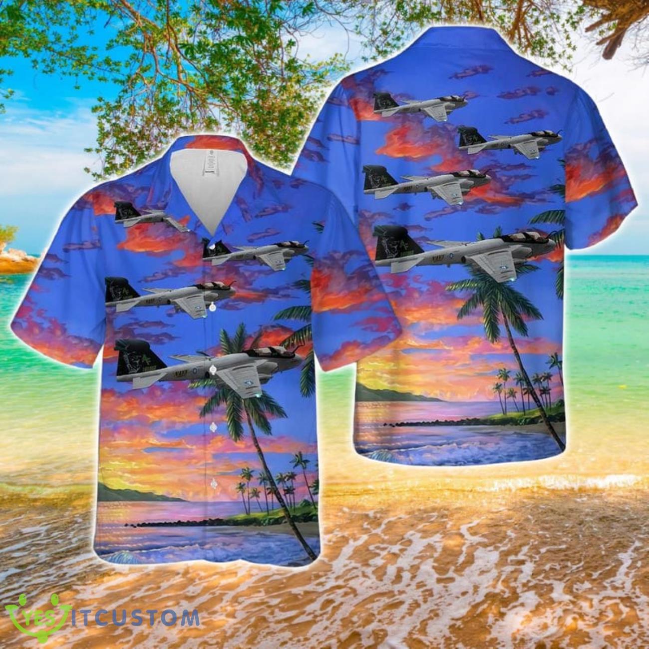 US Navy EA-6B Prowler Of VAQ-209 Star Warriors Tropical Hawaiian Shirt Aloha Summer Shirt 2 US Navy EA-6B Prowler Of VAQ-209 Star Warriors Tropical Hawaiian Shirt Aloha Summer Shirt Product Photo 1