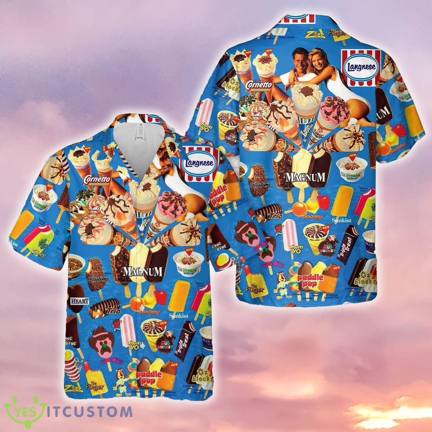 Vintage 90s Ice Cream Beach Hawaiian Shirt 2 Vintage 90s Ice Cream Beach Hawaiian Shirt - Vintage 90s Ice Cream Beach Hawaiian Shirt