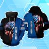 West Virginia Mountaineer NCAA US Flag Skull 3D Hoodie For Men Women Product Photo 1