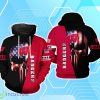 Wisconsin Badgers NCAA US Flag Skull 3D Hoodie For Men Women Product Photo 1