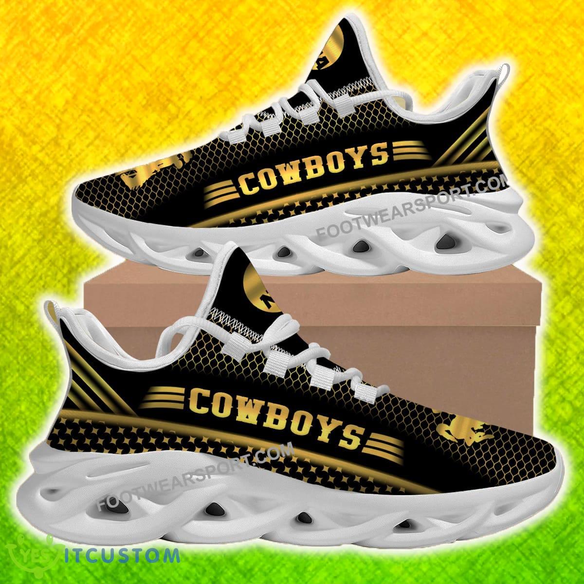 Wyoming Cowboys Max Soul Shoes Gold Color All Over Print For Fans Gift Sneakers 3 Wyoming Cowboys Max Soul Shoes Gold Color All Over Print For Fans Gift Sneakers - Wyoming Cowboys Max Soul Shoes Gold Color All Over Print For Fans Gift Sneakers