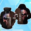 Wyoming Cowboys NCAA US Flag Skull 3D Hoodie For Men Women Product Photo 1