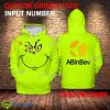 ABinbev Grinch Face 3D Hoodie, Sweater Green Brand Full Print Custom Number And Name - Brand ABinbev Grinch Face 3D Hoodie