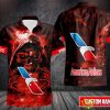 American Airlines Short Sleeve Button Hawaii Shirt Limited Edition Custom Name Product Photo 1