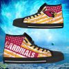 Arizona Cardinals Custom America Flag Italic Vintage Style High Top Shoes Product Photo 1