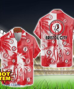 Bristol City Hawaii Shirt All Over Printed Logo And Coconut Pattern Hawaiian Shirt Product Photo 1