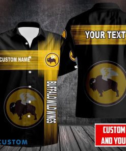 BUFFALO WILD WINGS 3D Printing Hawaii Shirt Button Shirt Custom Name Product Photo 1