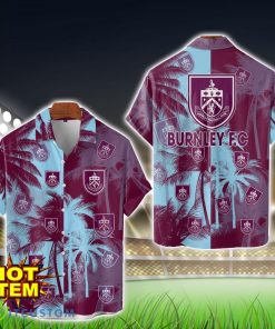 Burnley F.C Hawaii Shirt All Over Printed Logo And Coconut Pattern Hawaiian Shirt Product Photo 1