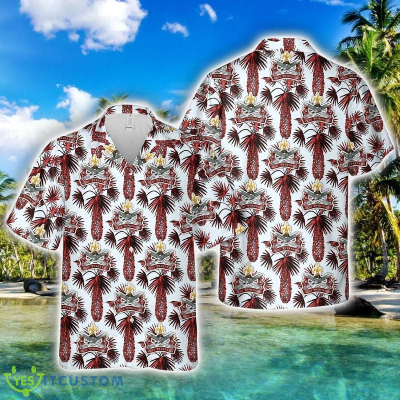 Canadian Army Regiment de la Chaudiere Beach Hawaiian Shirt 2 Canadian Army Regiment de la Chaudiere Beach Hawaiian Shirt Product Photo 1