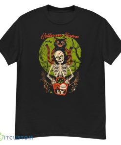 Cat And Skeleton Halloween Forever T Shirt Product Photo 2