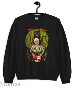 Cat And Skeleton Halloween Forever T Shirt Product Photo 1