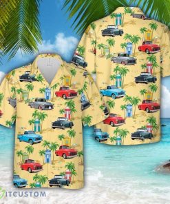 Chevrolet Chevy Stepside Pickup 1955 Beach Hawaiian Shirt Product Photo 1