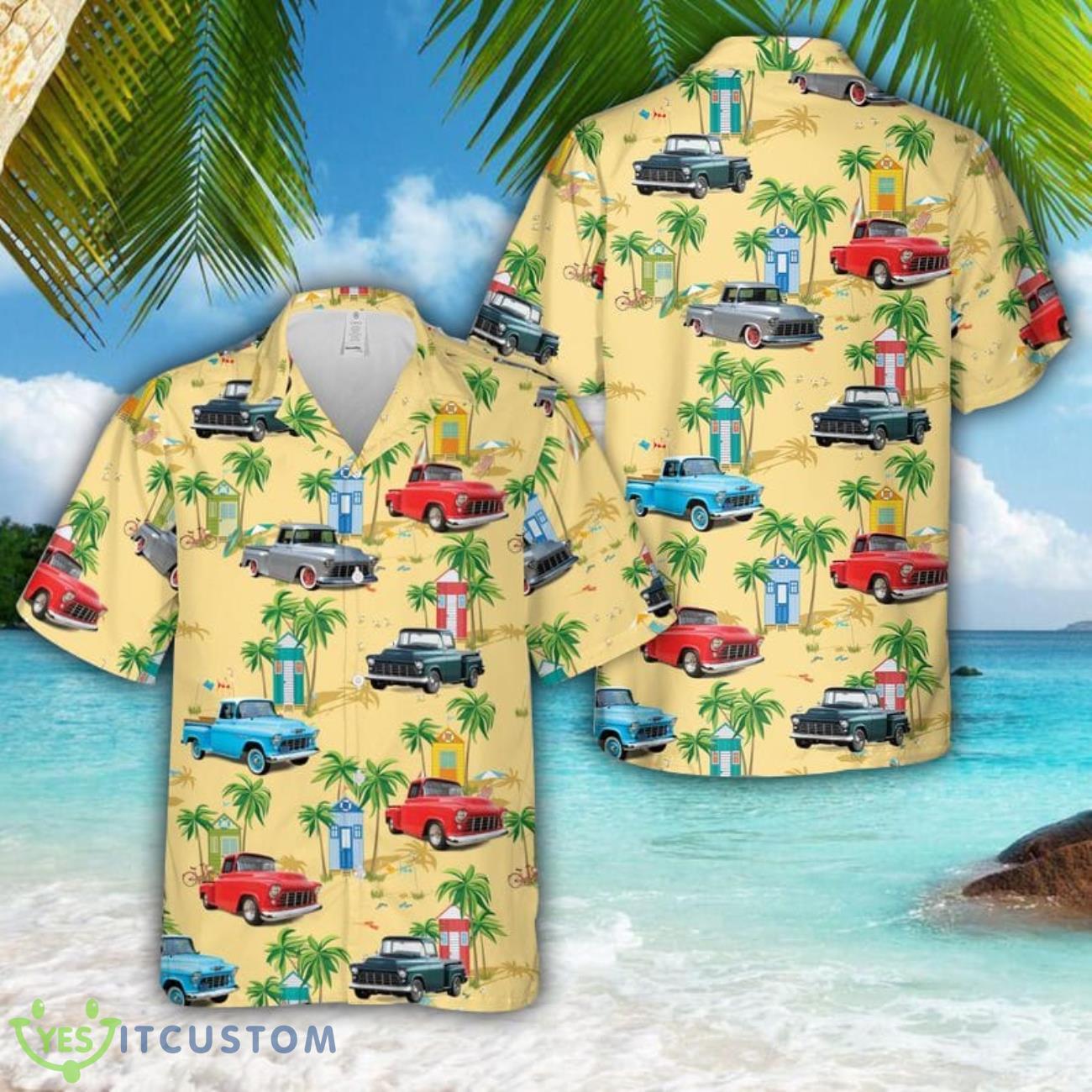 Chevrolet Chevy Stepside Pickup 1955 Beach Hawaiian Shirt 2 Chevrolet Chevy Stepside Pickup 1955 Beach Hawaiian Shirt Product Photo 1