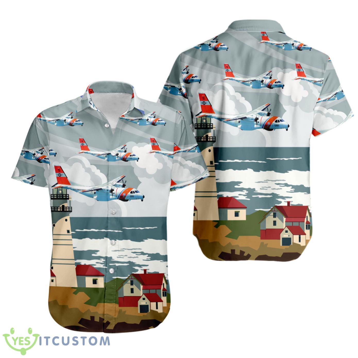 Coast Guard Air Station Cape Cod HC-144 Ocean Sentry Hawaiian Shirt 2 Coast Guard Air Station Cape Cod HC-144 Ocean Sentry Hawaiian Shirt Product Photo 1