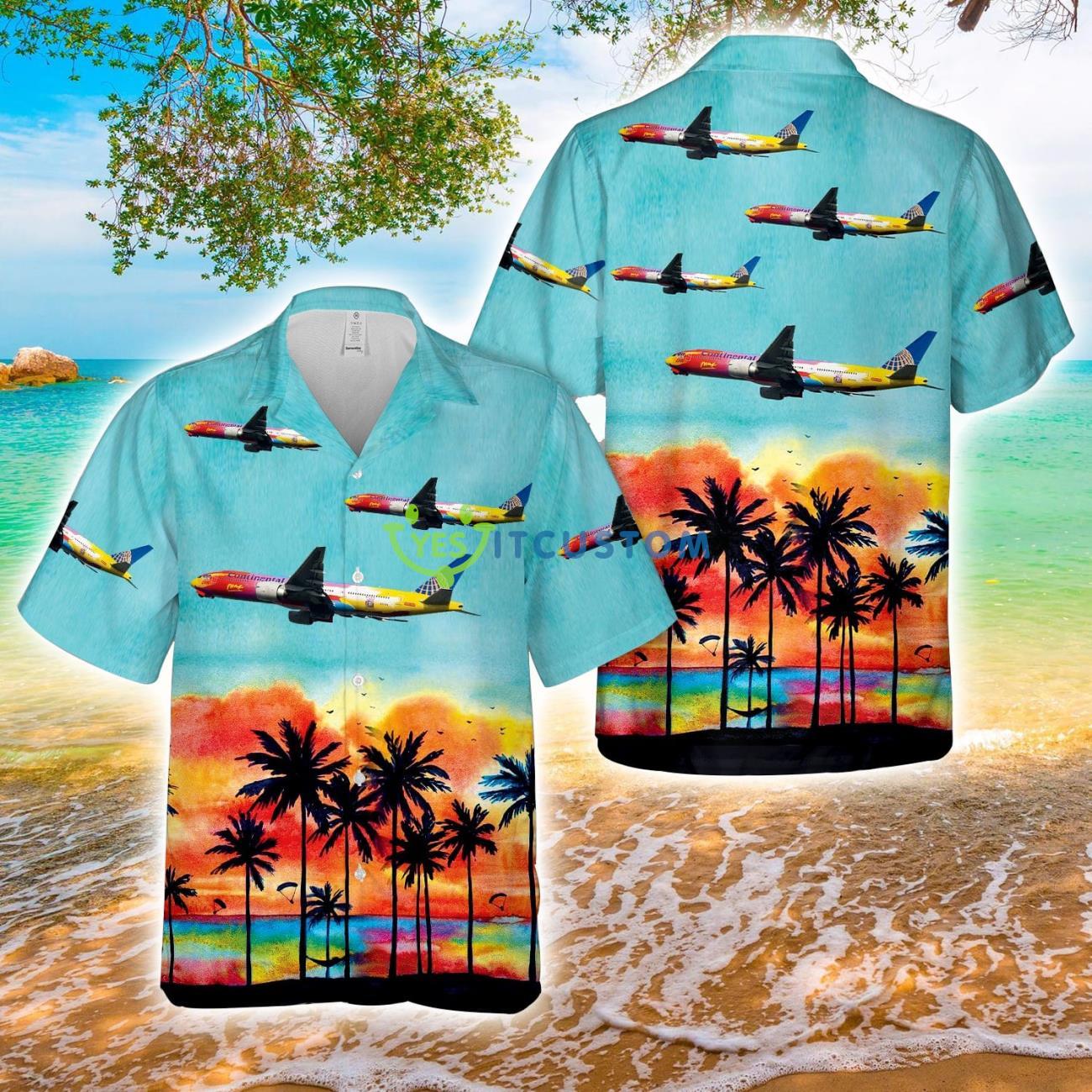 Continental Airlines Peter Max Boeing 777-224ER N77014 AOP Hawaiian Shirt 2 Continental Airlines Peter Max Boeing 777-224ER N77014 AOP Hawaiian Shirt Product Photo 1