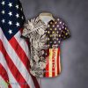 Custom Name NFL New Orleans Saints Aloha Hawaiian Shirt Flag USA Vintage Flower Gift For Fans - NFL New Orleans Saints 3D Hawaiian Shirt Flag USA Flower Style 1