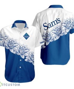 Custom Name Sam’s Club Flower Brand Logo 3D Hawaiian Shirt Product Photo 1