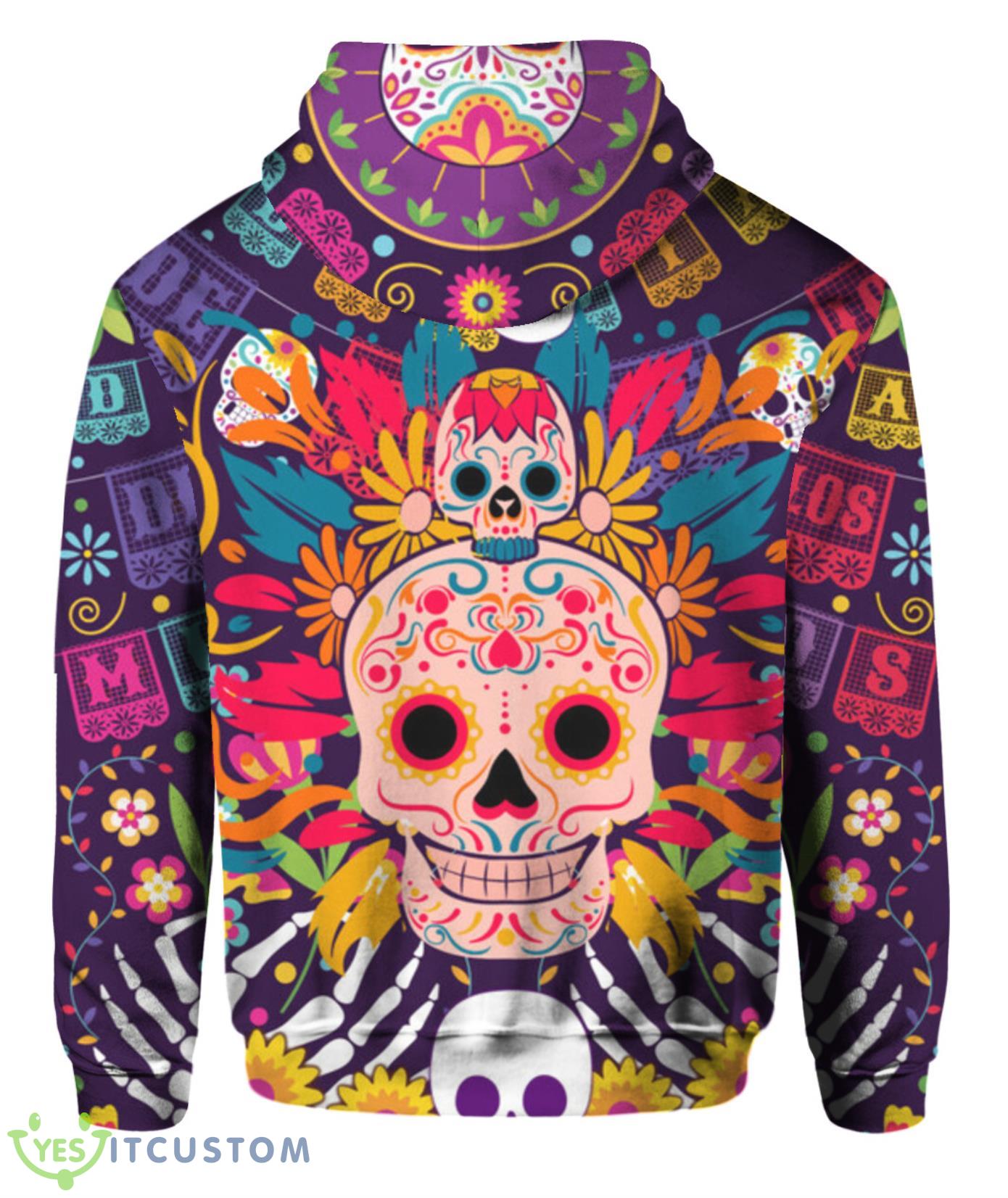 Dia De Los Muertos Sugar Skull All Over Print 3D Hoodie 4 Dia De Los Muertos Sugar Skull All Over Print 3D Hoodie Product Photo 1
