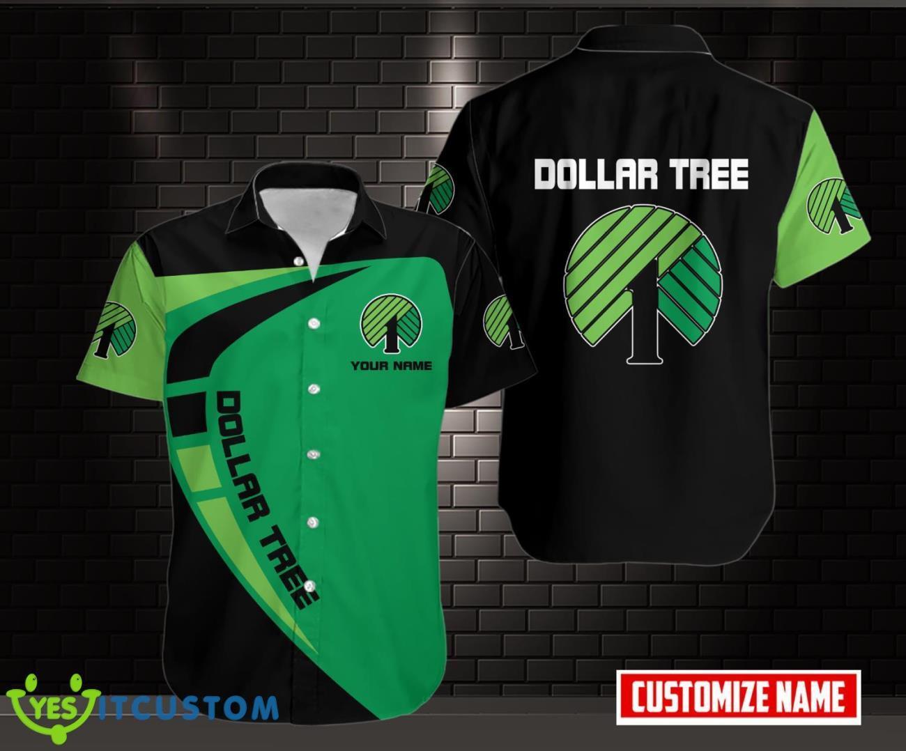 DOLLAR TREE Logo 3D Printing Hawaiian Shirt Personalized Name 2 DOLLAR TREE Logo 3D Printing Hawaiian Shirt Personalized Name Product Photo 1
