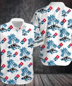 domino's pizza Hawaiian Shirt Button Beach Shirt Product Photo 1
