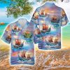 Drakkar Viking Rowing Ship AOP Hawaiian Shirt Product Photo 1