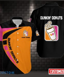 DUNKIN’ DONUTS Logo 3D Printing Hawaiian Shirt Personalized Name Product Photo 1