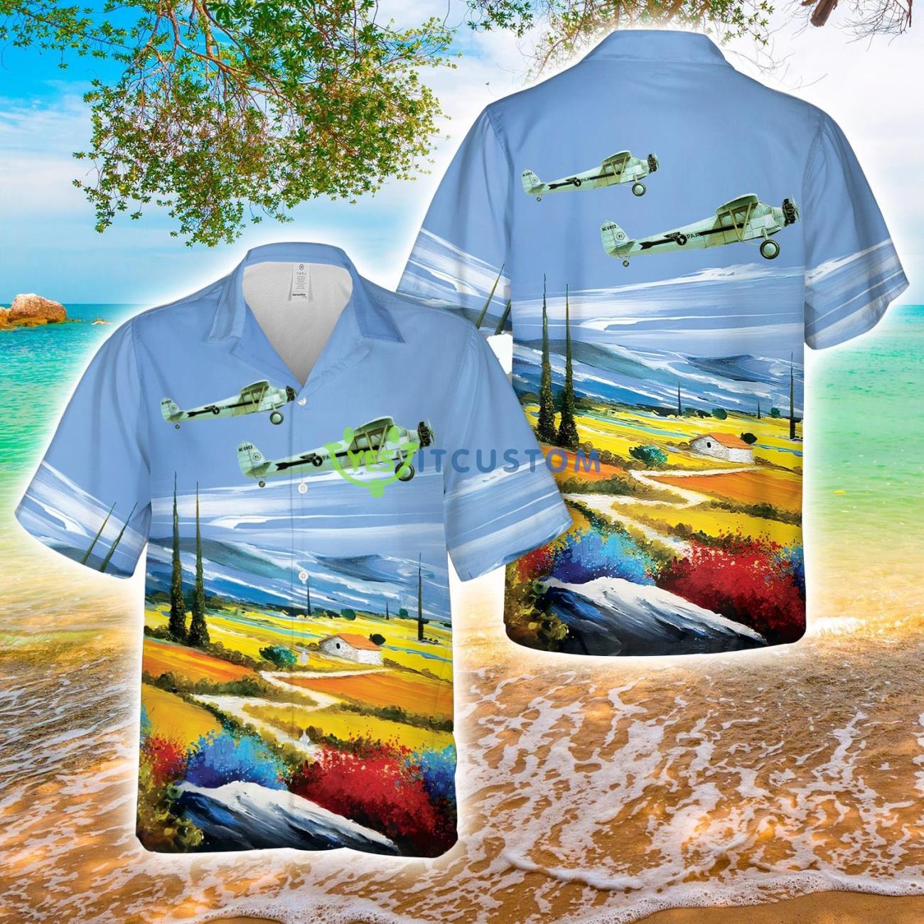 Fairchild 51 FC-2 vintage airplane AOP Hawaiian Shirt 2 Fairchild 51 FC-2 vintage airplane AOP Hawaiian Shirt Product Photo 1