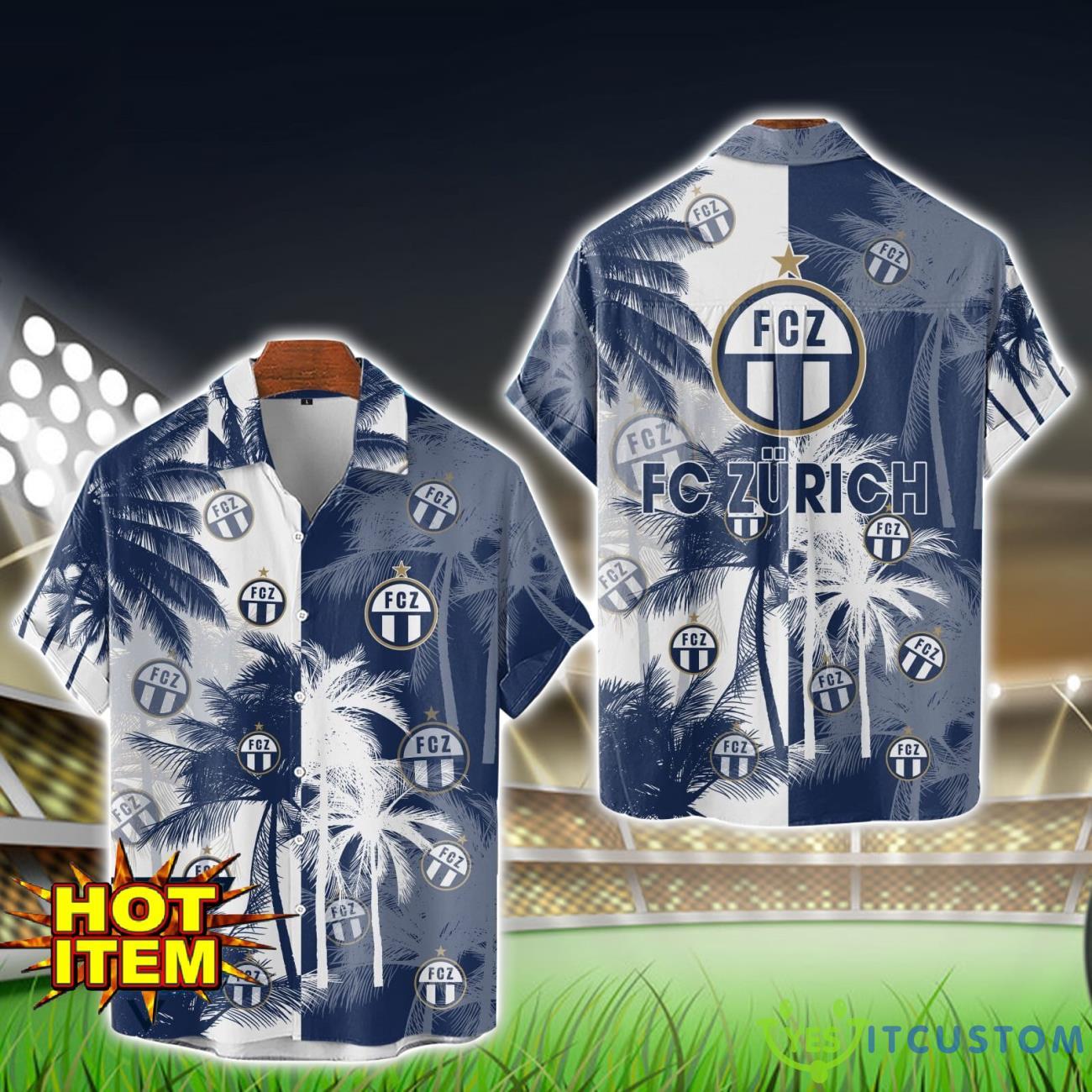 FC Zürich Hawaiian Shirt 3D Printing Beach Shirt For Men And Women 2 FC Zürich Hawaiian Shirt 3D Printing Beach Shirt For Men And Women Product Photo 1