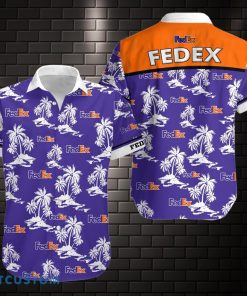 fedex 3D Hawaiian Shirt Coconut Island Pattern Hawaii Shirt Product Photo 1