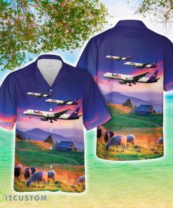 Fedex Express Boeing 757 Jager Hawaiian Shirt Beach Gift Product Photo 1