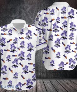 fedex Hawaiian Shirt Button Beach Shirt Product Photo 1