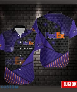 FedEx Hawaiian Shirt Summer Gift Button Hawaii Shirt Custom Name Product Photo 1