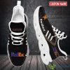 Fedex Max Soul Shoes For Men And Women Brown Striped Shoes Custom Name Product Photo 1