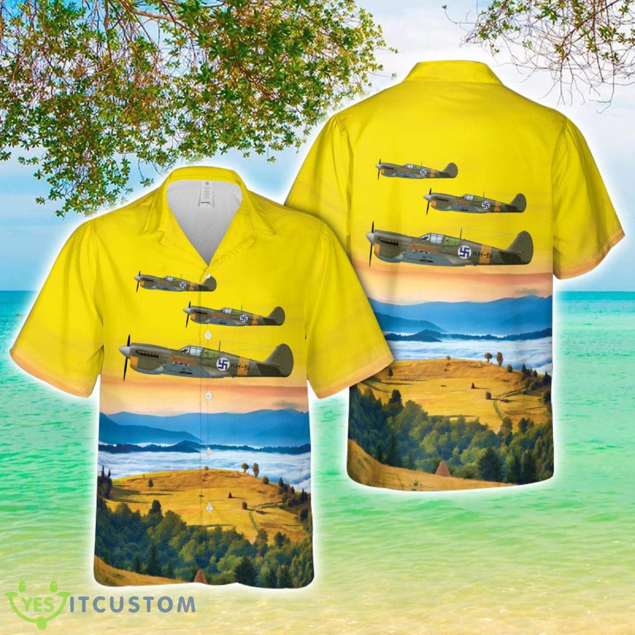 Finnish Air Force Curtiss P-40 Warhawk WWII Hawaiian Shirt Beach Gift 2 Finnish Air Force Curtiss P-40 Warhawk WWII Hawaiian Shirt Beach Gift Product Photo 1