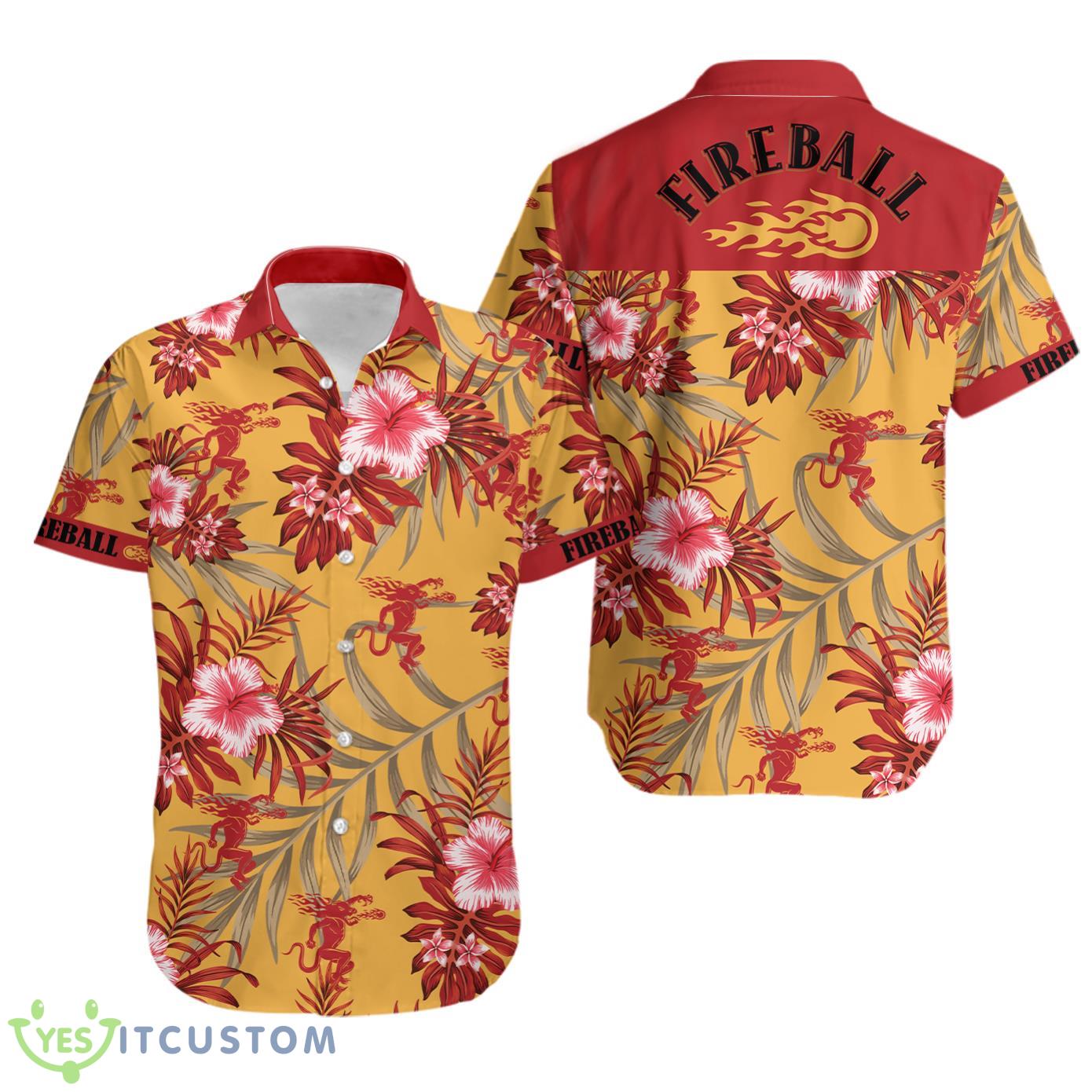 Fireball Cinnamon Whisky Beachy Combo Hawaiian Shirt 2 Fireball Cinnamon Whisky Beachy Combo Hawaiian Shirt Product Photo 1