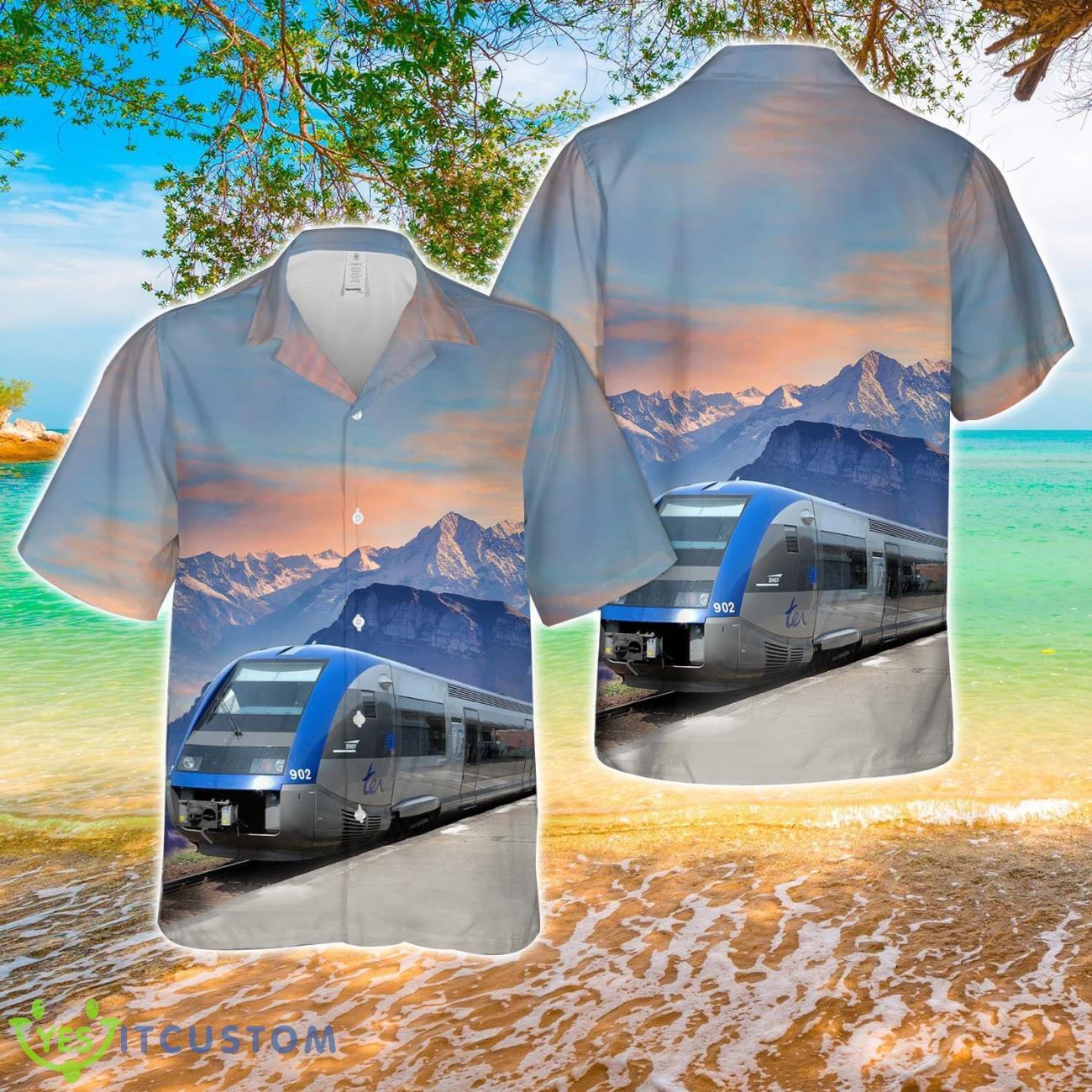 France SNCF Class X 73900 Diesel Multiple Unit Train Summer Hawaiian Shirt 2 France SNCF Class X 73900 Diesel Multiple Unit Train Summer Hawaiian Shirt Product Photo 1