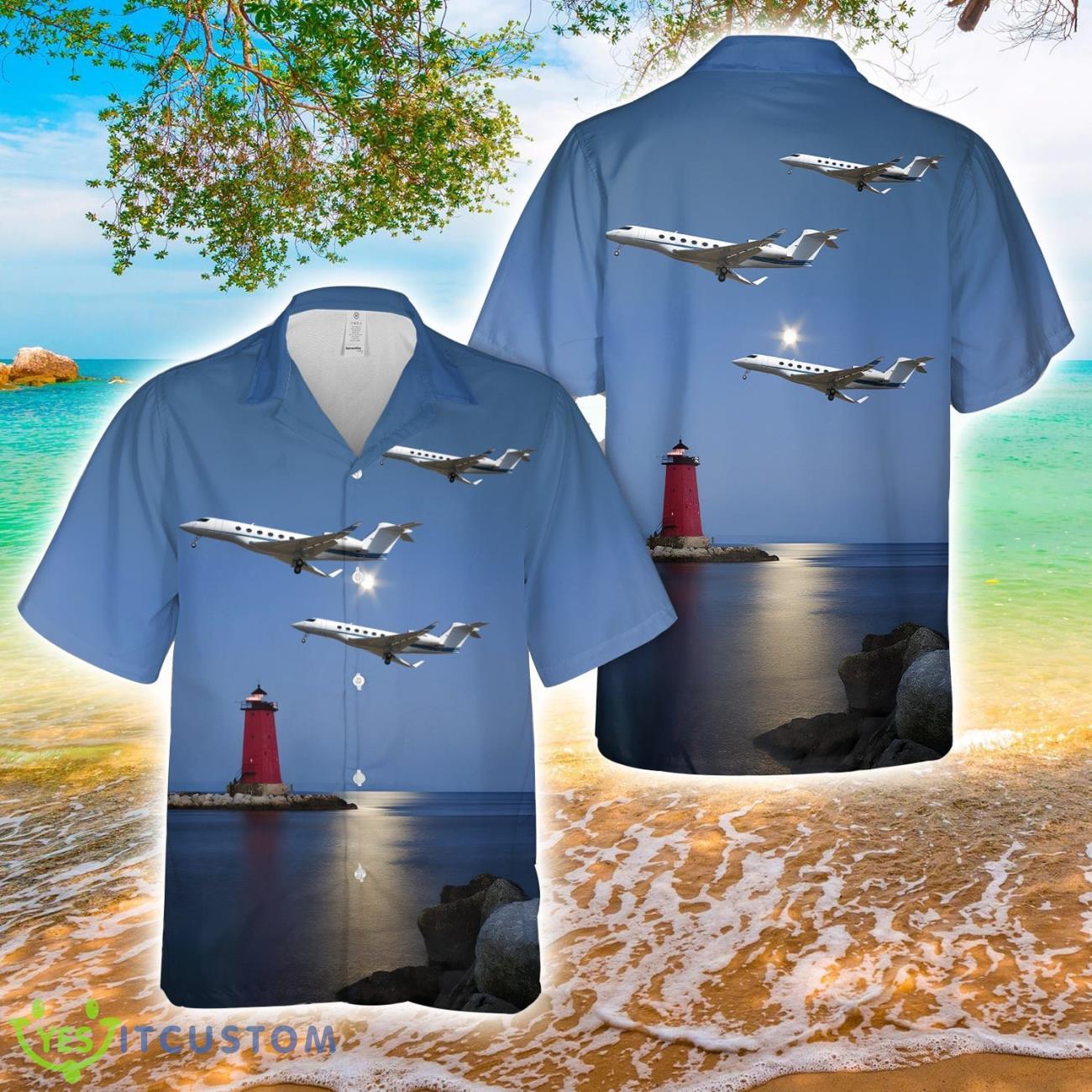 Gulfstream G600 Hawaiian Shirt Beach Gift 2 Gulfstream G600 Hawaiian Shirt Beach Gift Product Photo 1